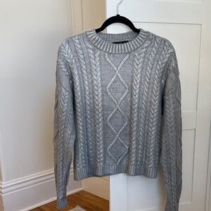 Mango Light Gray Knit Sweater